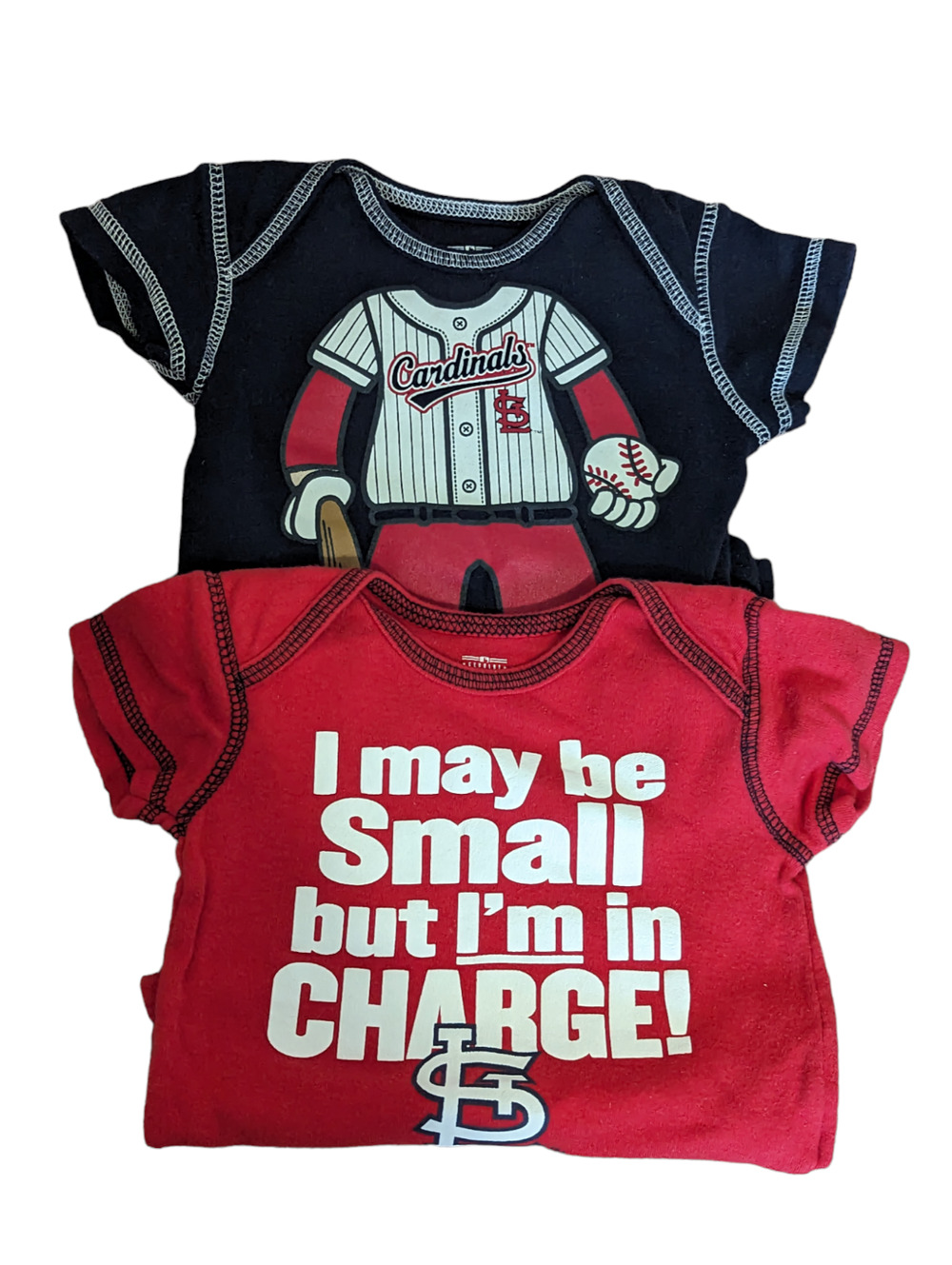 St. Louis Cardinals Baby Onesie Set Size 3/6M